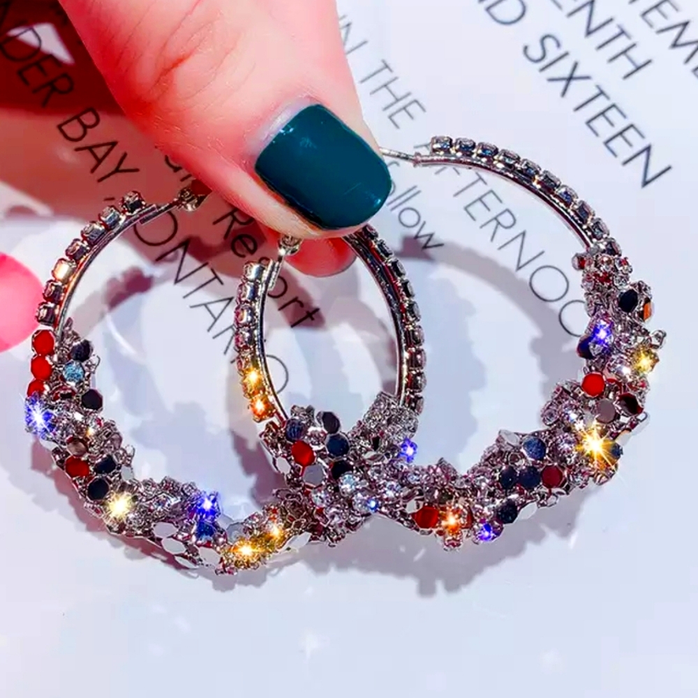 925 Cubic zirconia rhinestone earrings